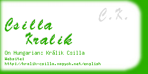 csilla kralik business card